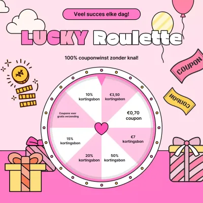 Roze en gezellig kortingsactie