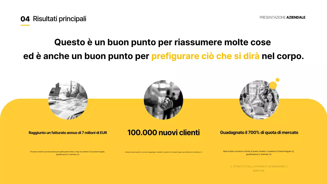 Giallo Rapporti aziendali di base