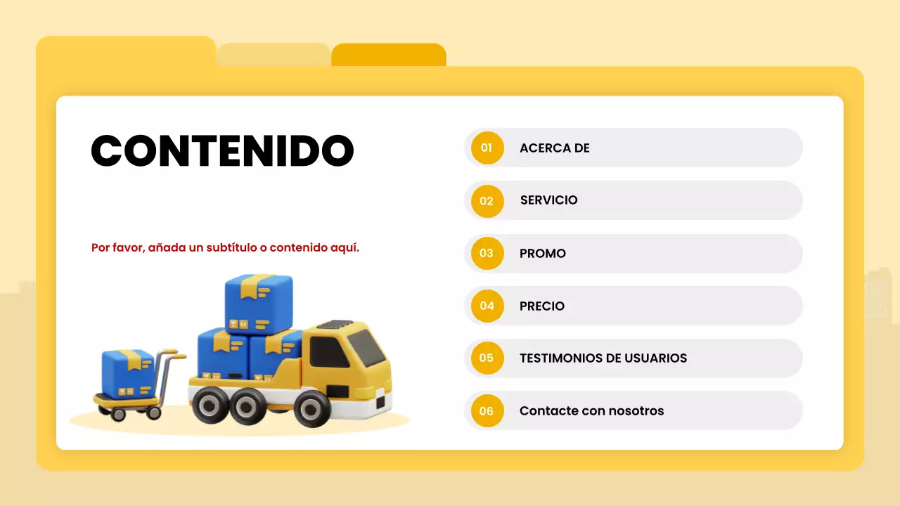 amarillo moderno anuncio de entrega