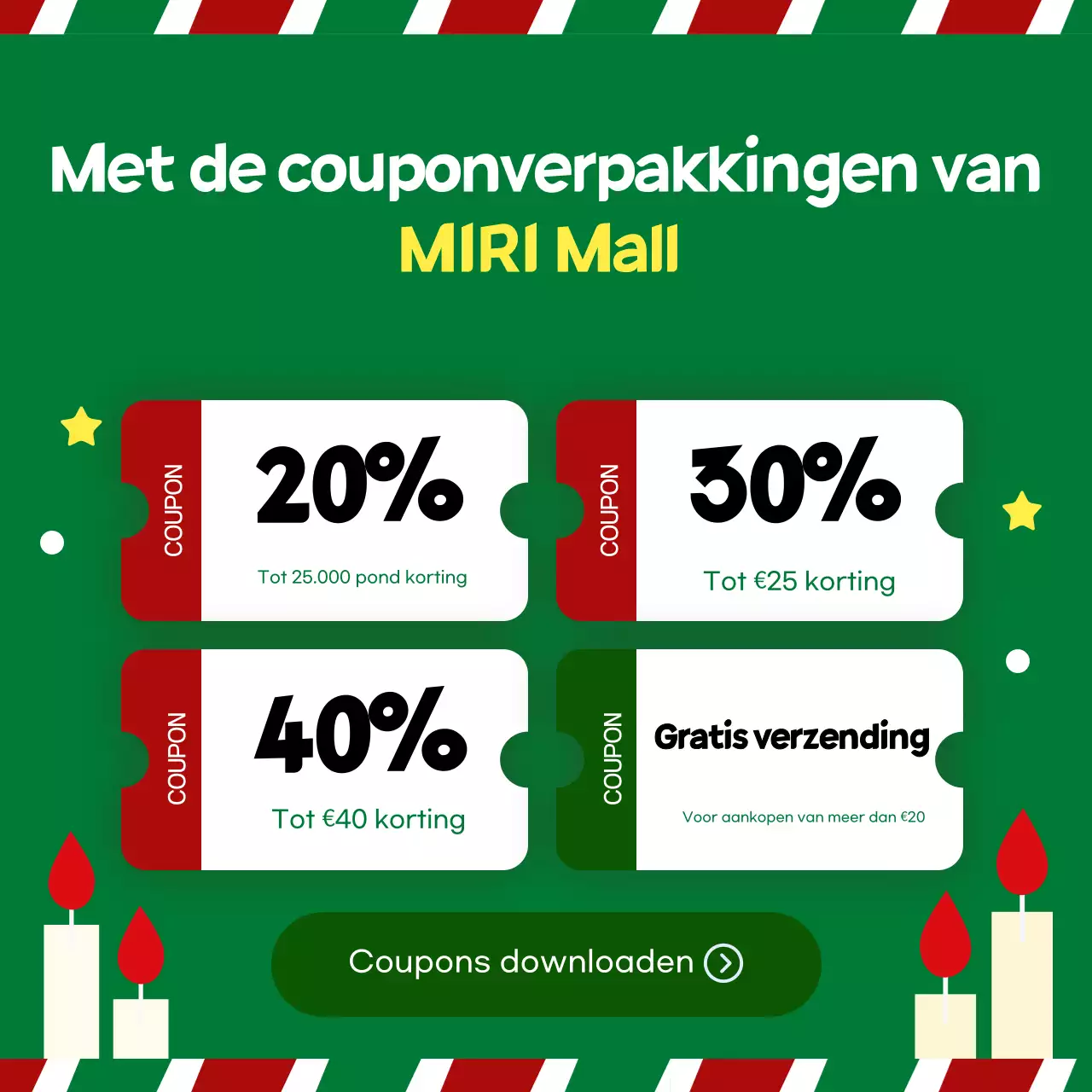 Groene eenvoudige kerstbon