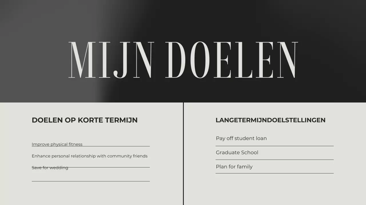 grijs esthetisch klassiek inleiding portfolio presentatie