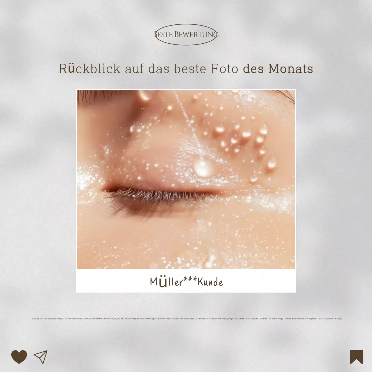 Beige Modern Review Anzeige