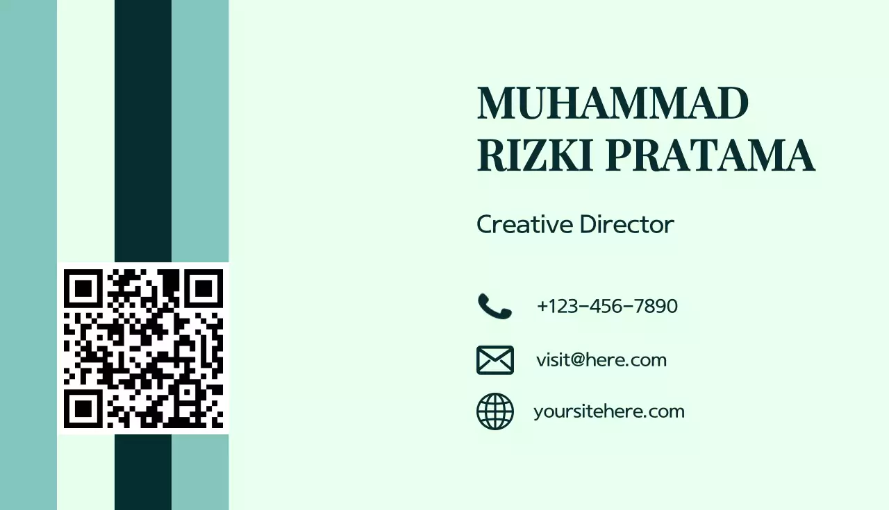 Mint Minimal Business Card