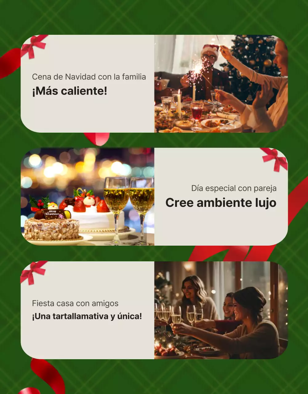 Promoción Pastel de Navidad Vintage Rojo