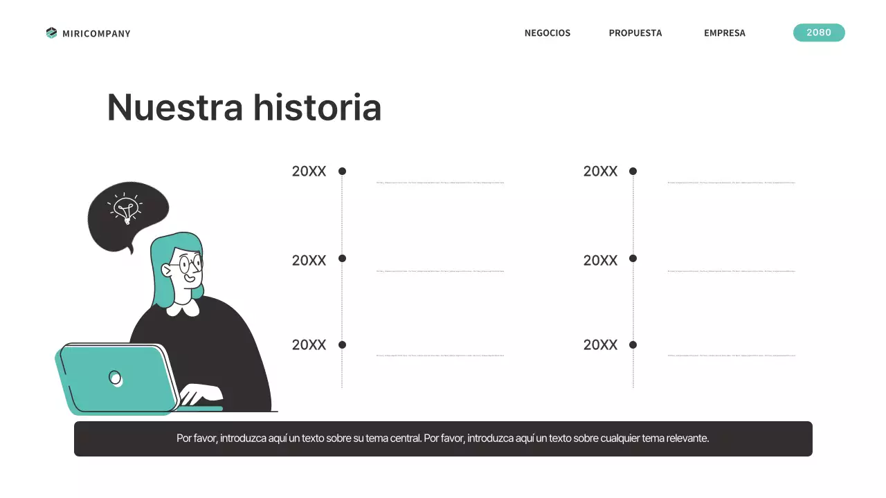 Un sencillo plan de negocio en color menta