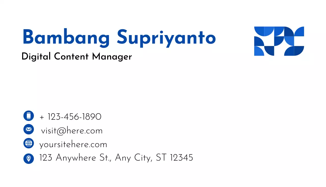 Blue Modern Business Card