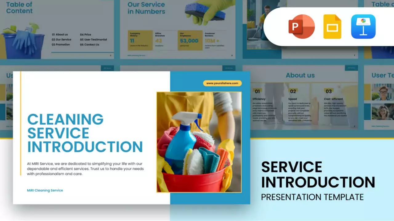 Blue Modern Cleaning Presentation