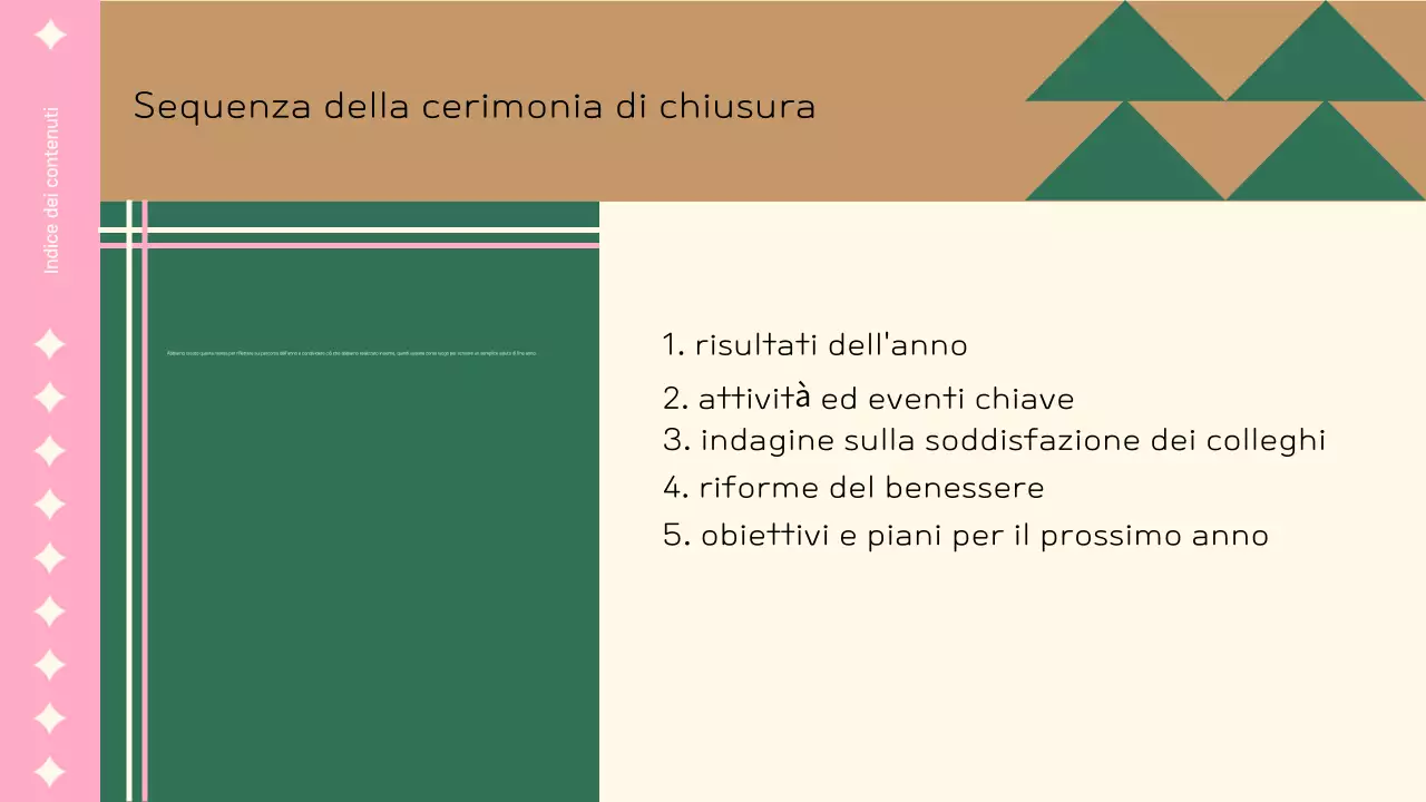 Una simpatica presentazione di fine anno aziendale in rosa