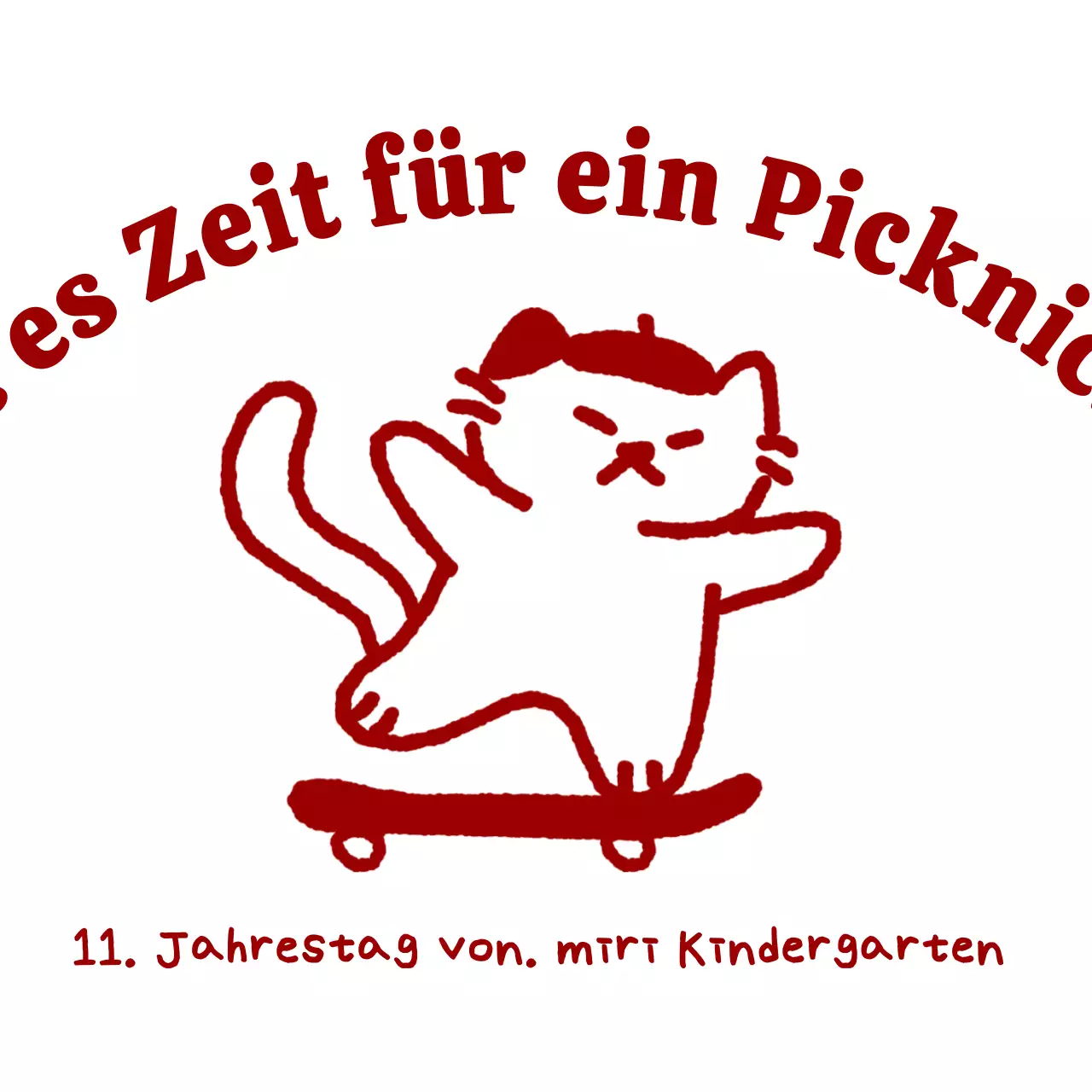 Niedliche handgemalte Kindergarten-Gedenkmotive