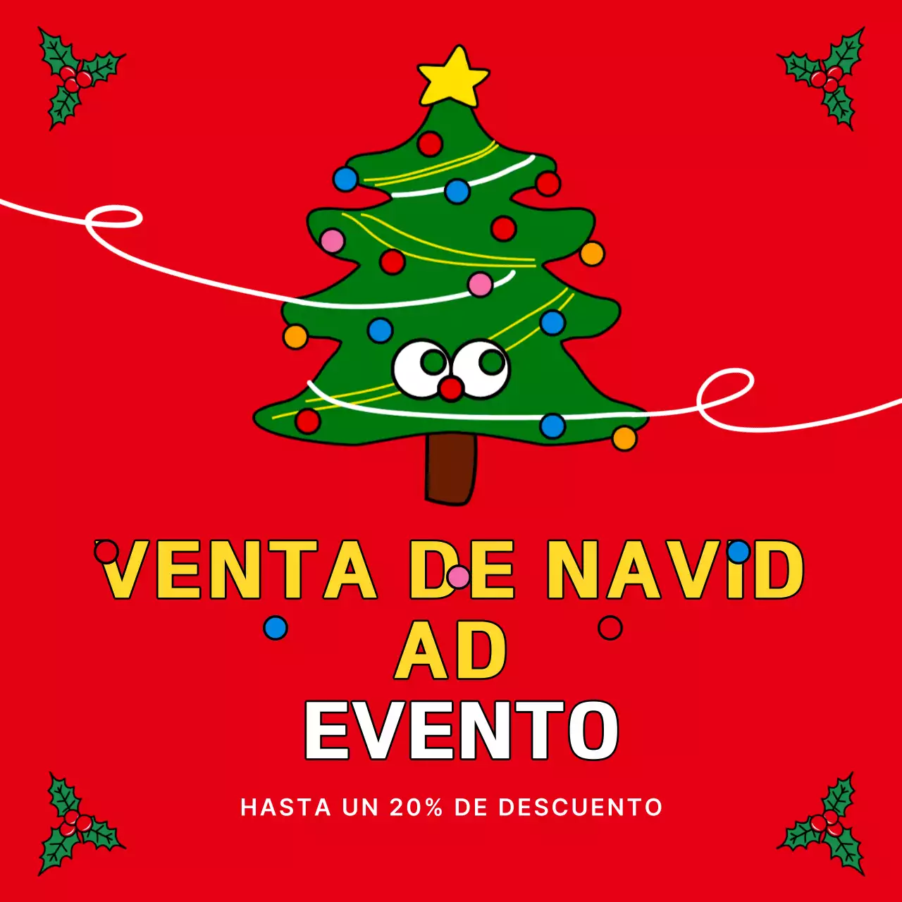 Red Simple Rebajas de Navidad