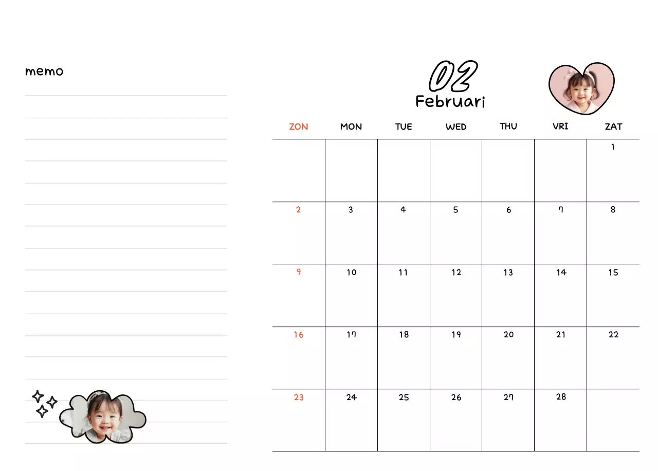 Witte en mooie nieuwjaarsagenda