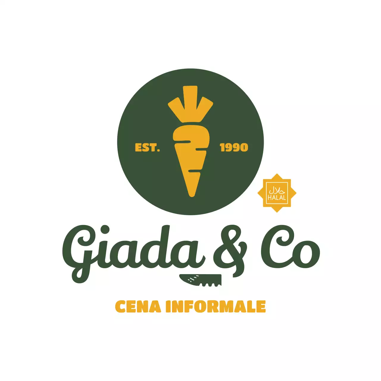 logo verde rustico per il cibo