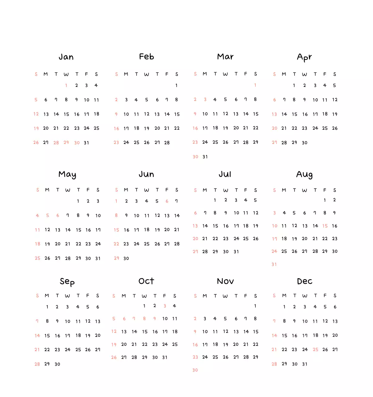 Kalender foto Tahun Baru yang lucu