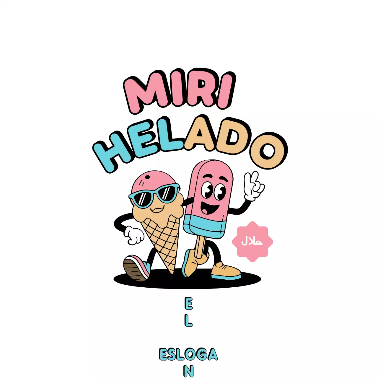 pastel comic helado anuncio