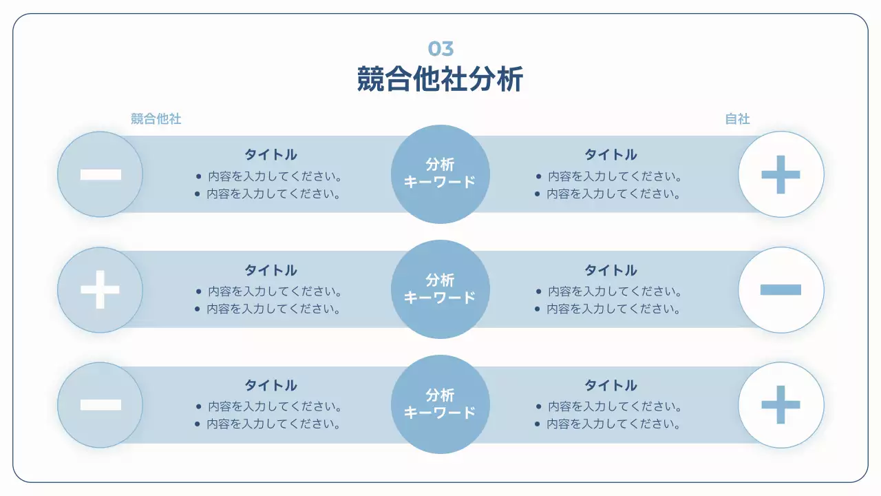 青 モダン ビジネス 報告書 プレゼンテーション