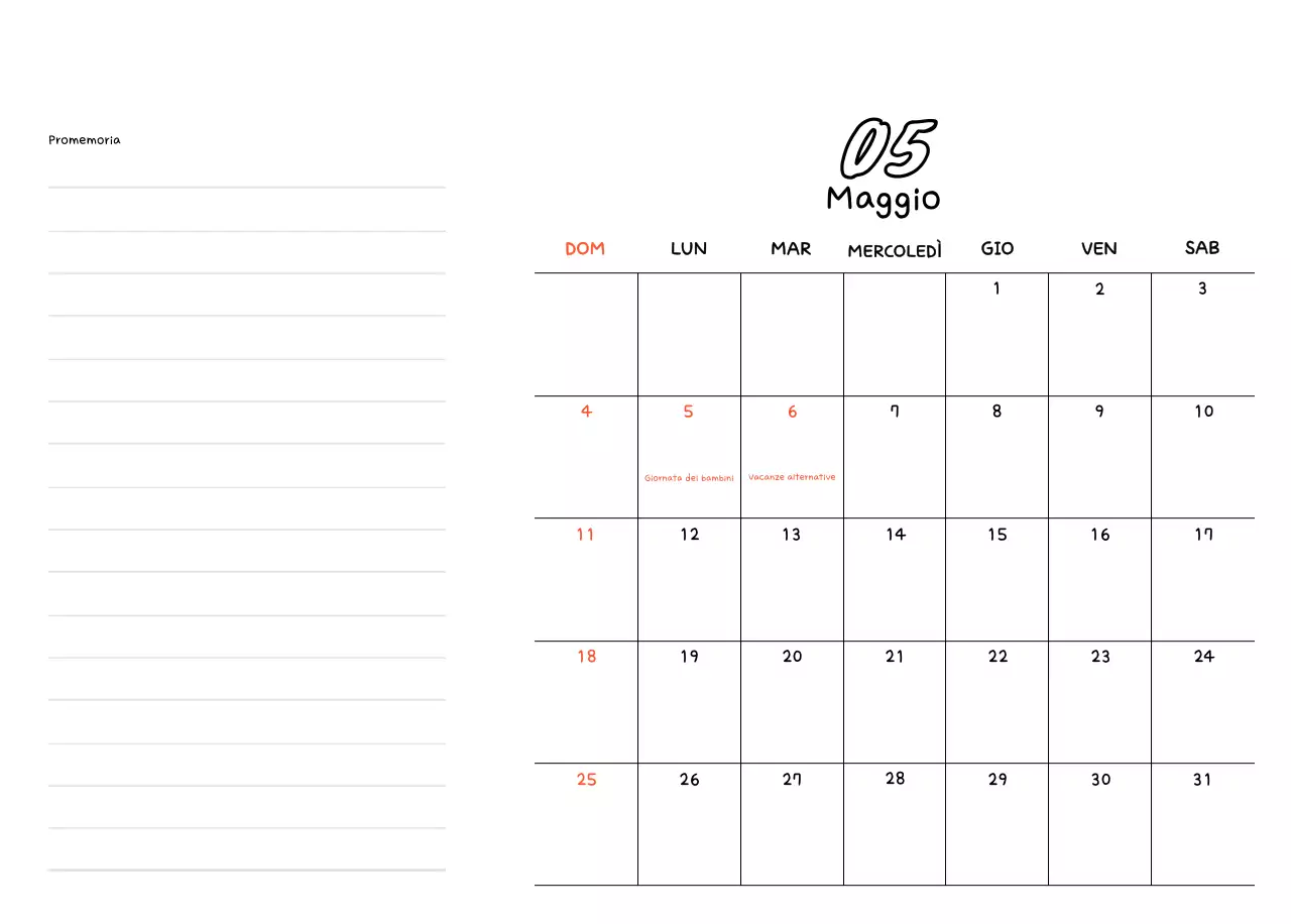 Agenda di Capodanno bianca e bella
