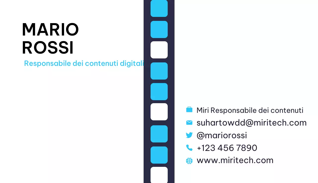 biglietto da visita moderno blu