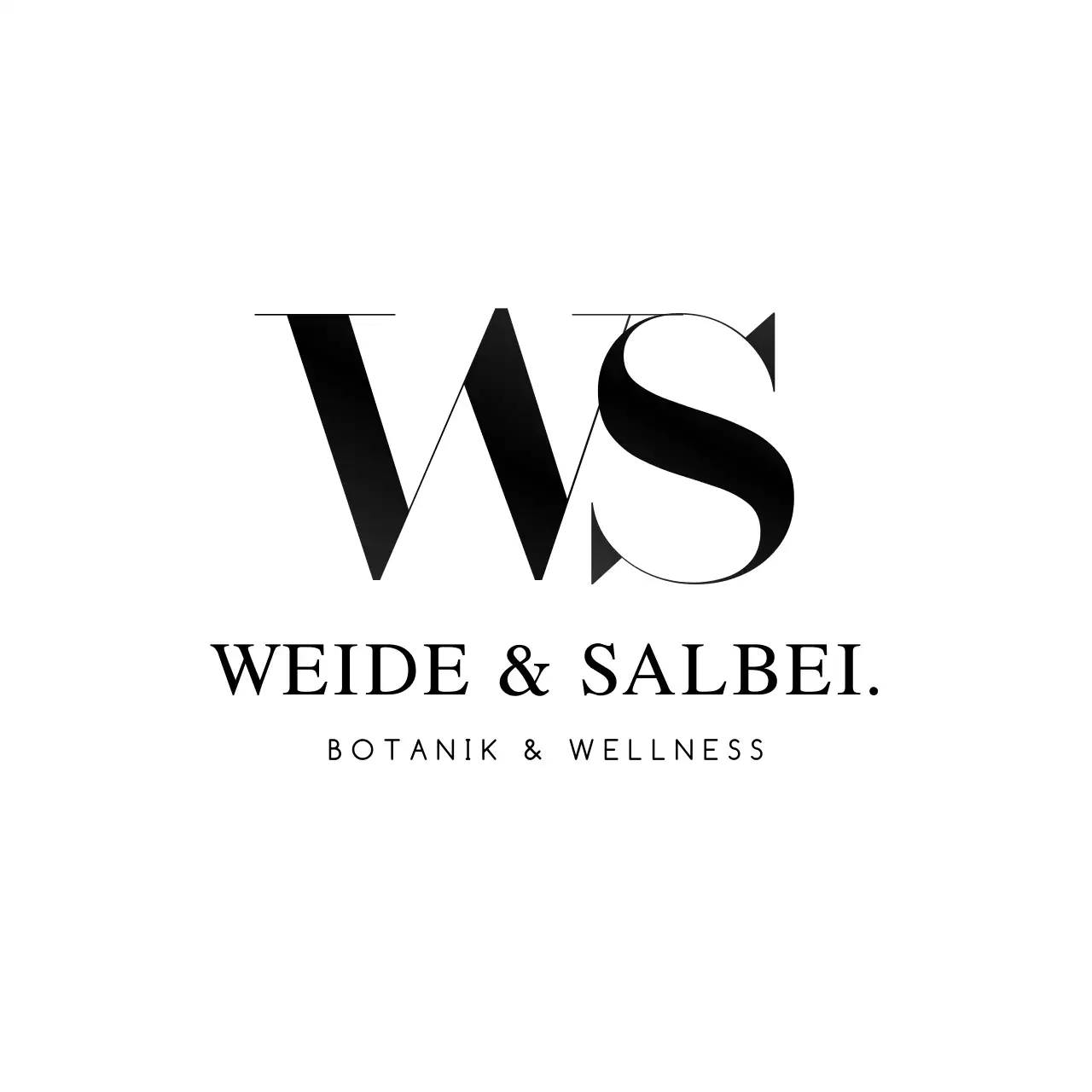 schwarz fett Letter WS wellness logo