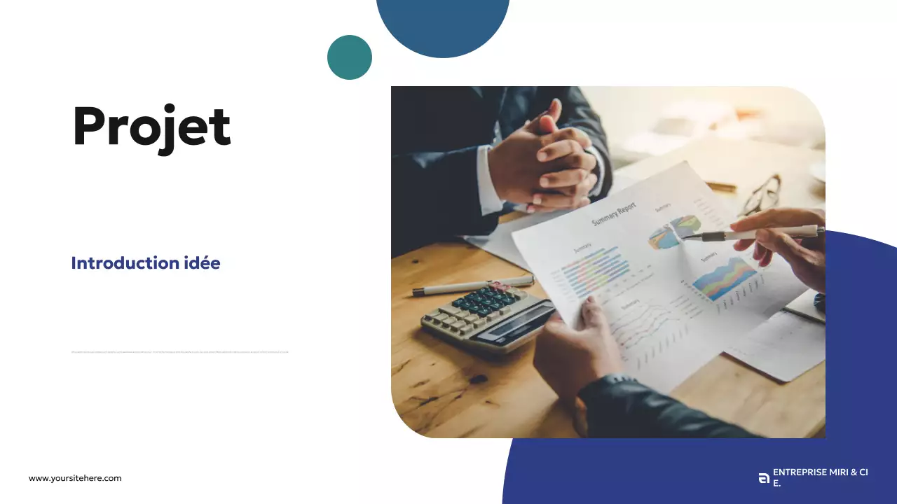 proposition d'entreprise moderne de couleur bleue