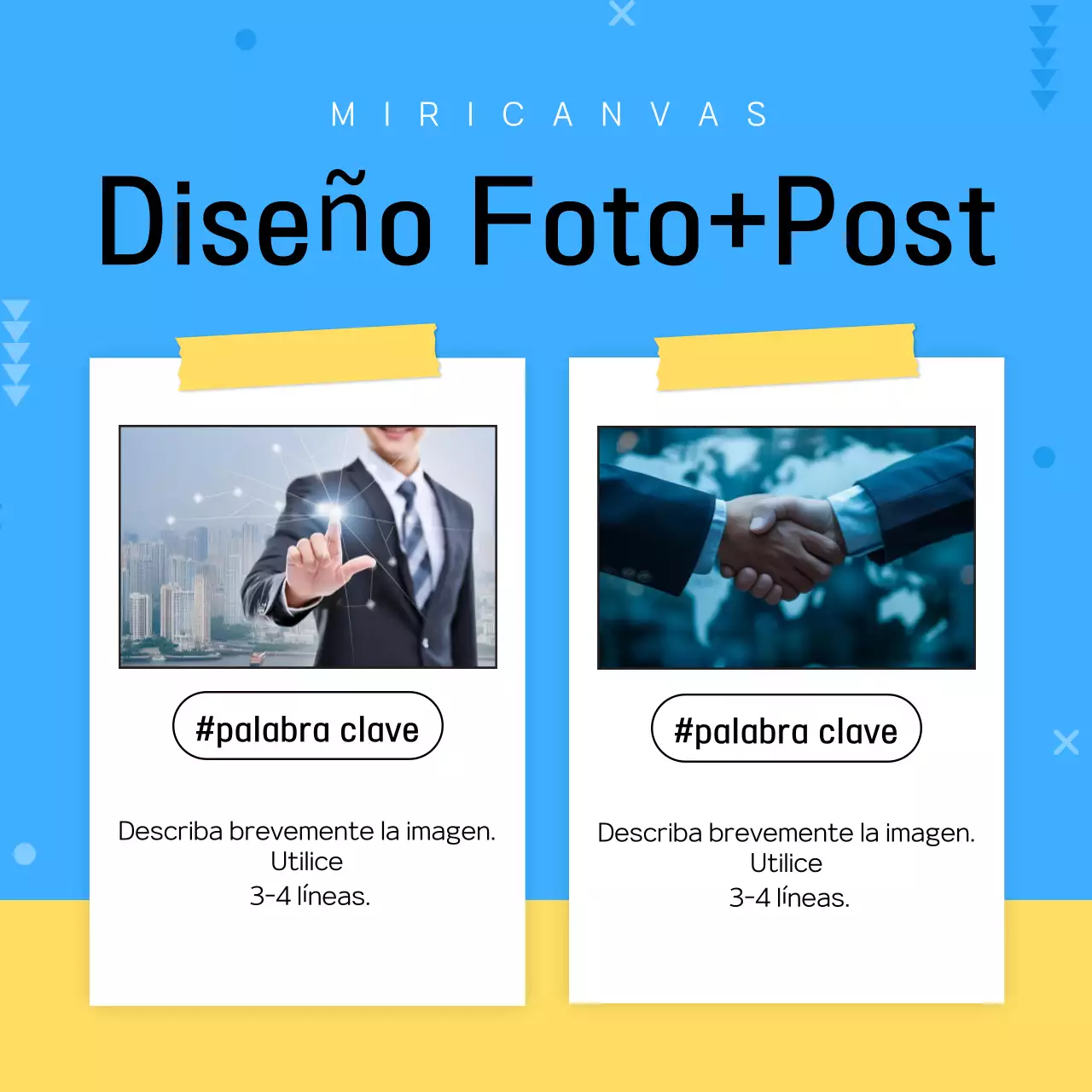 Un sencillo boletín empresarial en azul claro y blanco