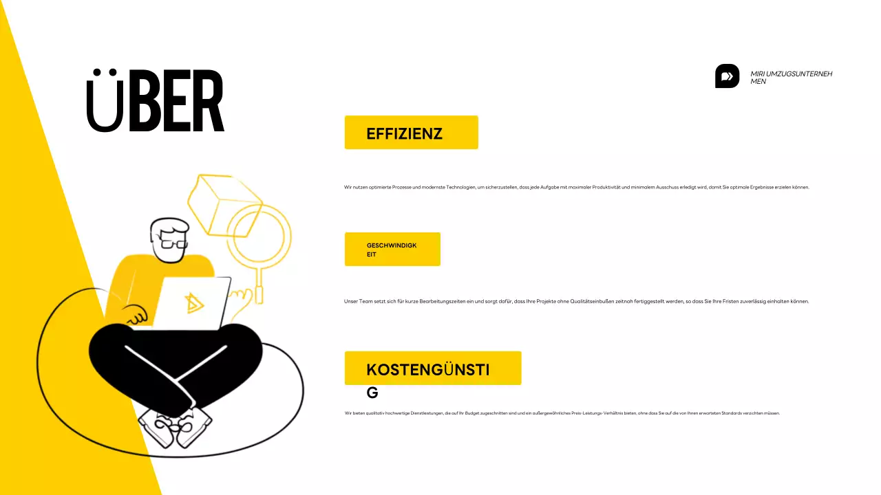 Yellow and White Moving Service Einführungspräsentation