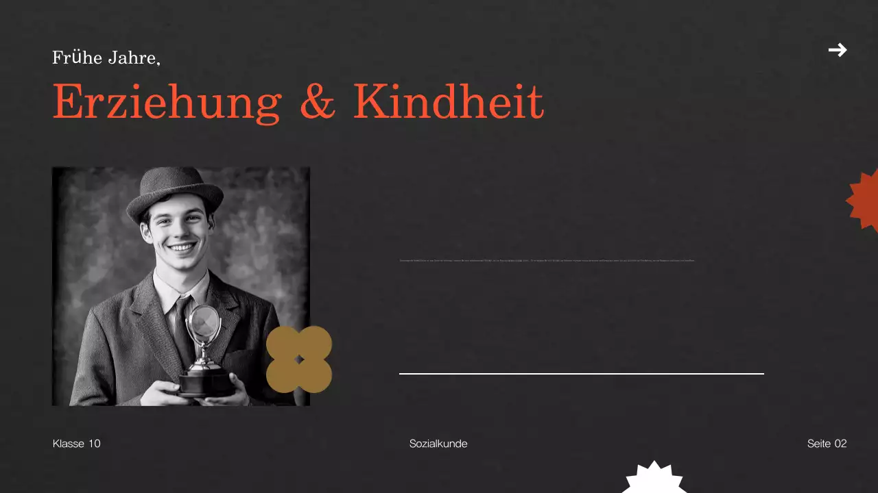 Beige Jahrgang Biographie Präsentation Vorlage