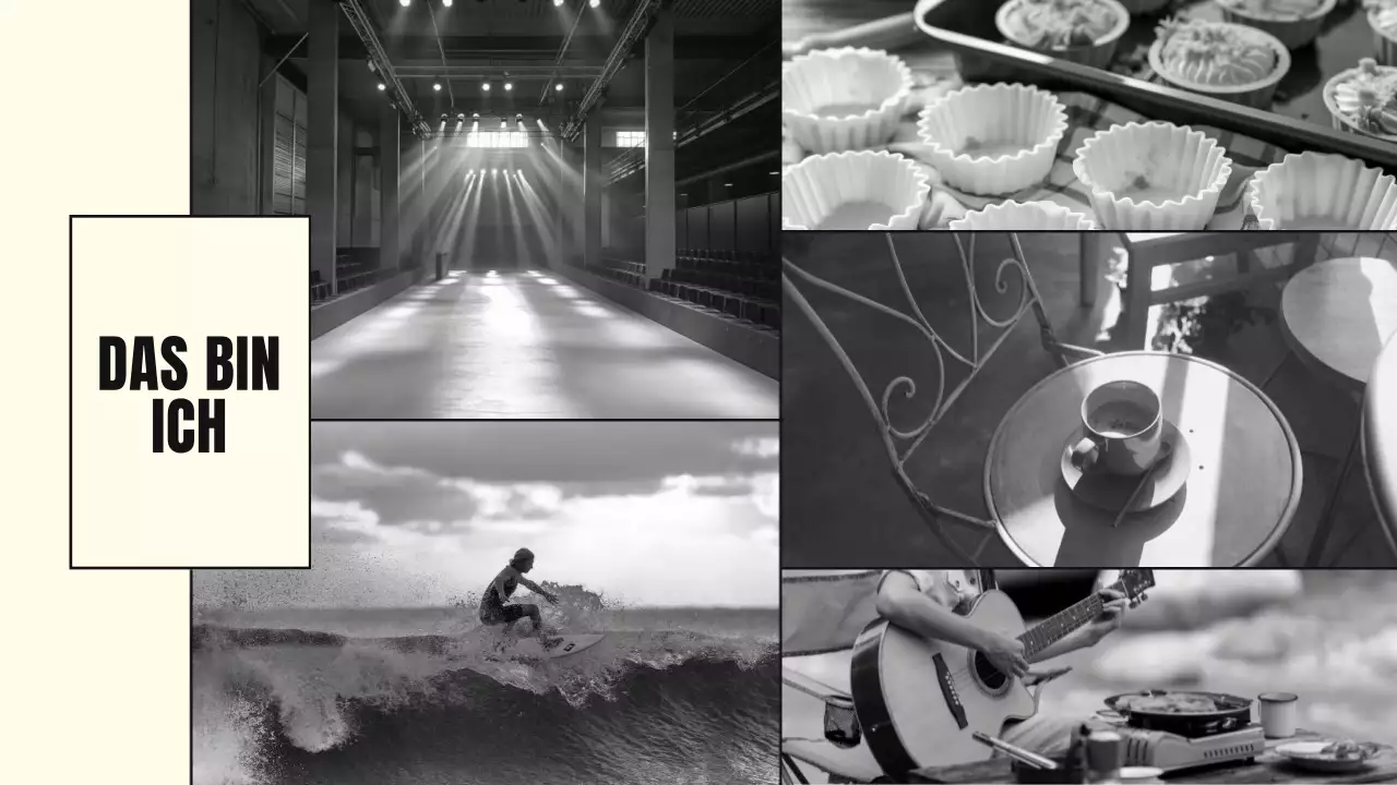 schwarze Minimal-Biografie-Mappe