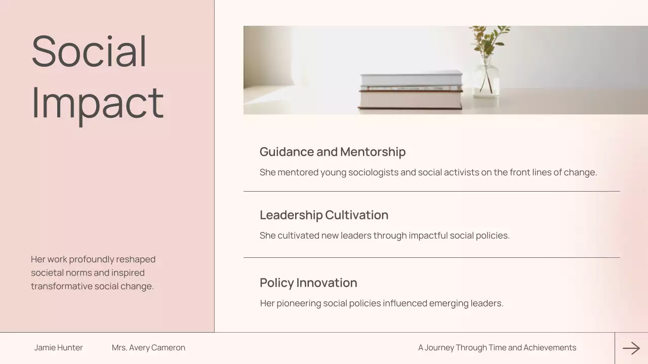 Pink Simple Biography Presentation