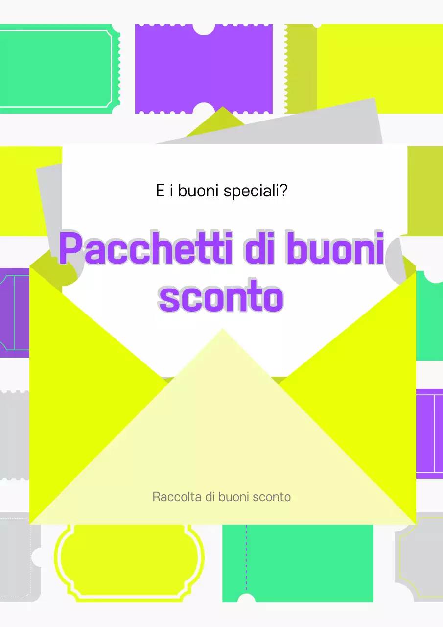 Promuovete i coupon in uno stile giallo e viola