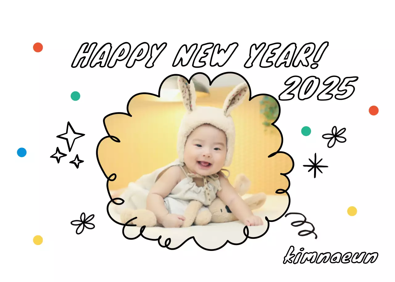 Kalender foto Tahun Baru yang lucu