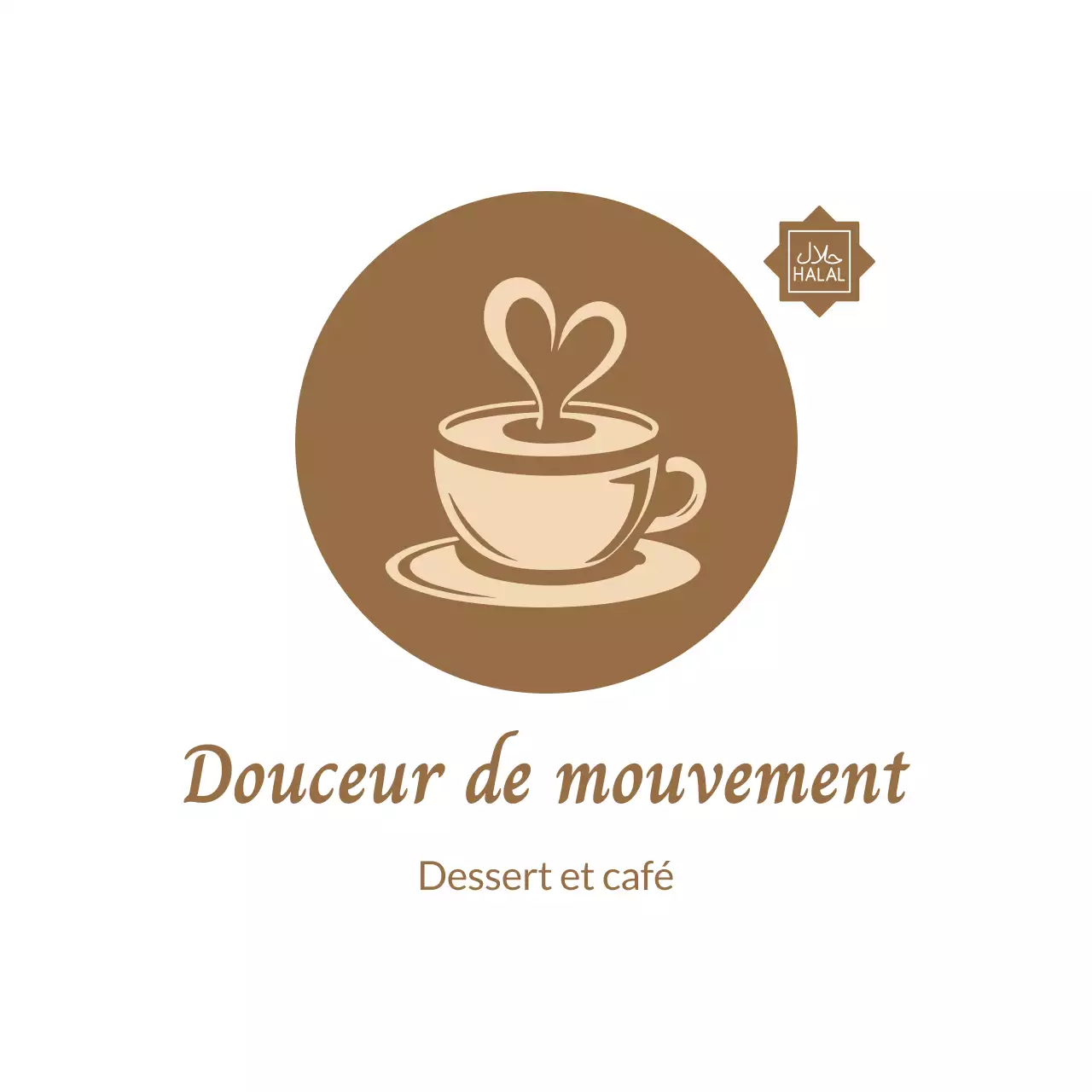 logo minimaliste brun pour le café