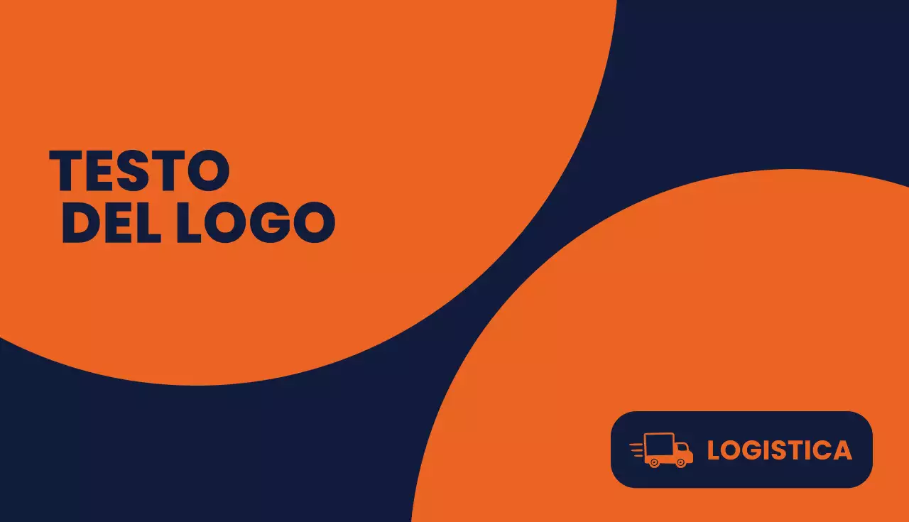 Biglietto da visita moderno arancione