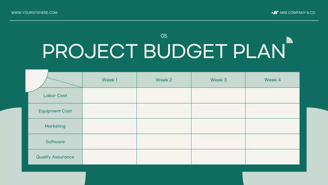 Green Minimal Project Proposal Document Presentation