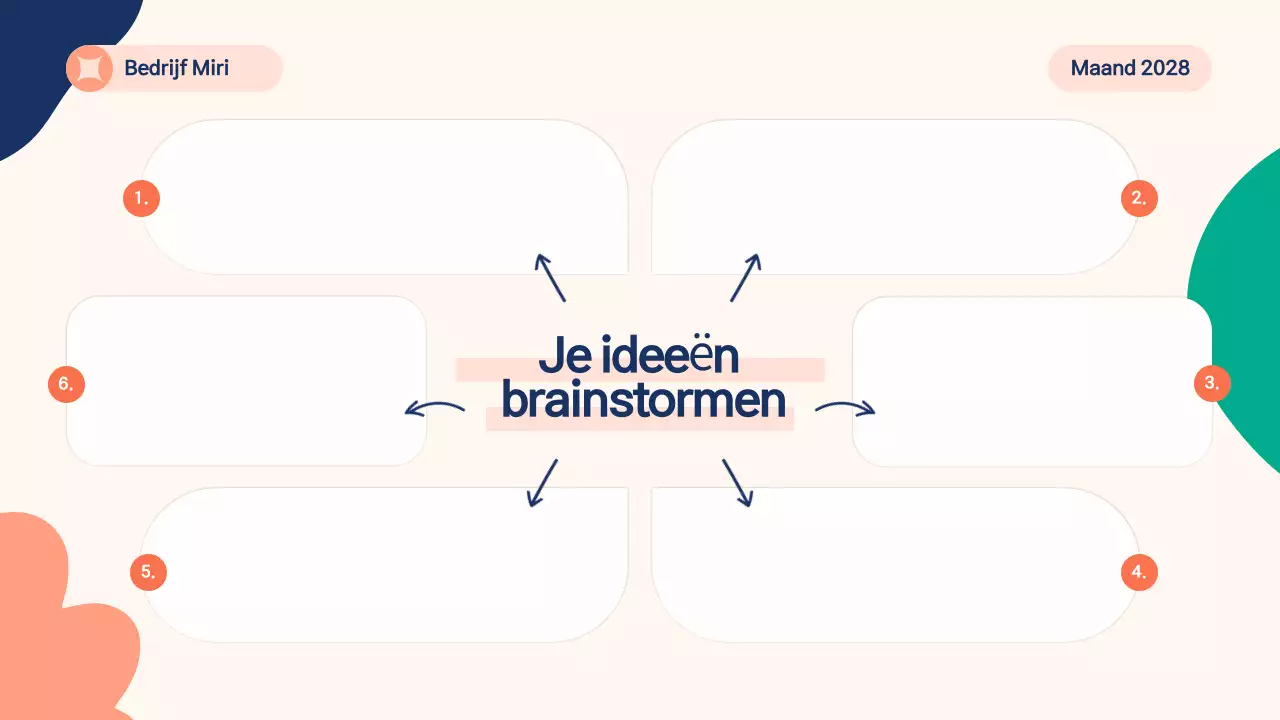 beige modern brainstormmateriaal