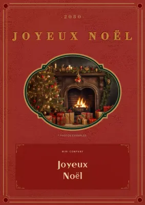 Carte de Noël classique rouge
