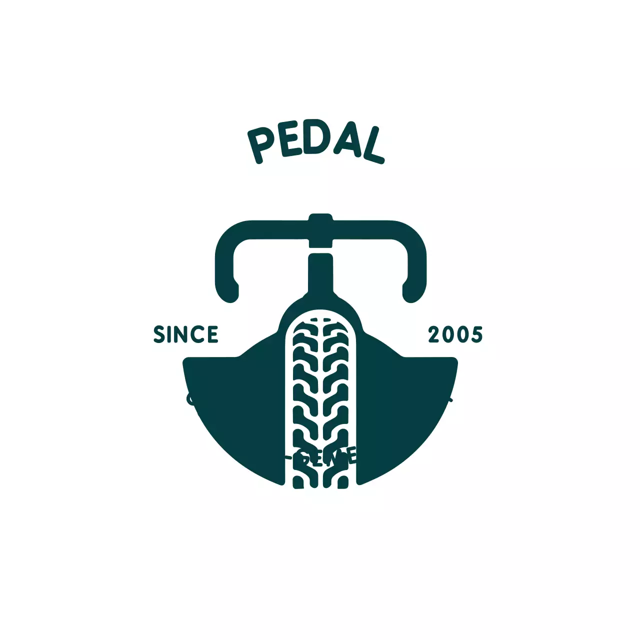 Grünes Minimallogo für den Radsport