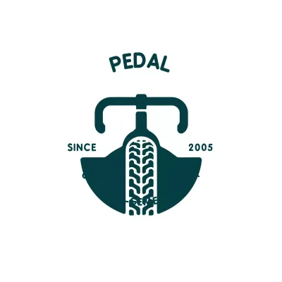 Grünes Minimallogo für den Radsport