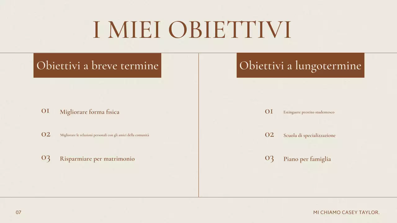 Beige Presentazione elegante su di me