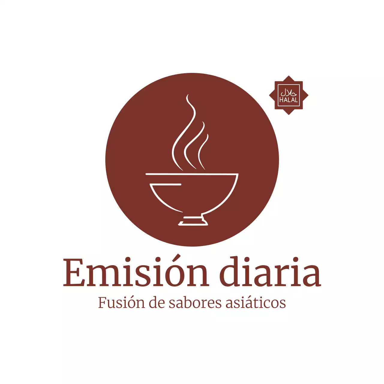 logo marrón minimal food