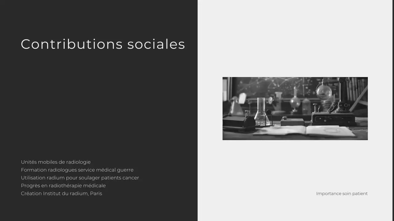 Minimaliste moderne Explorer la vie de Marie Curie Présentation