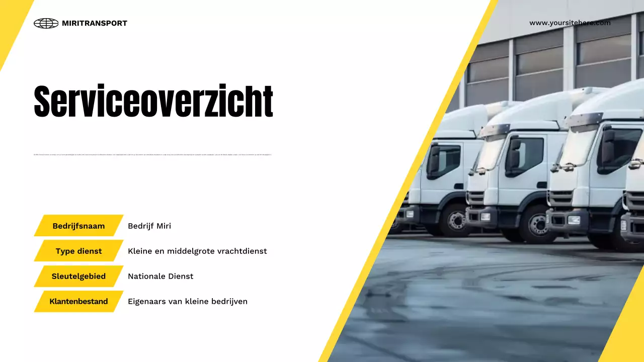 gele presentatie modern transport