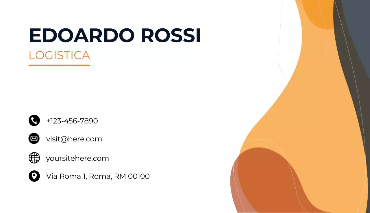 scheda logistica moderna arancione