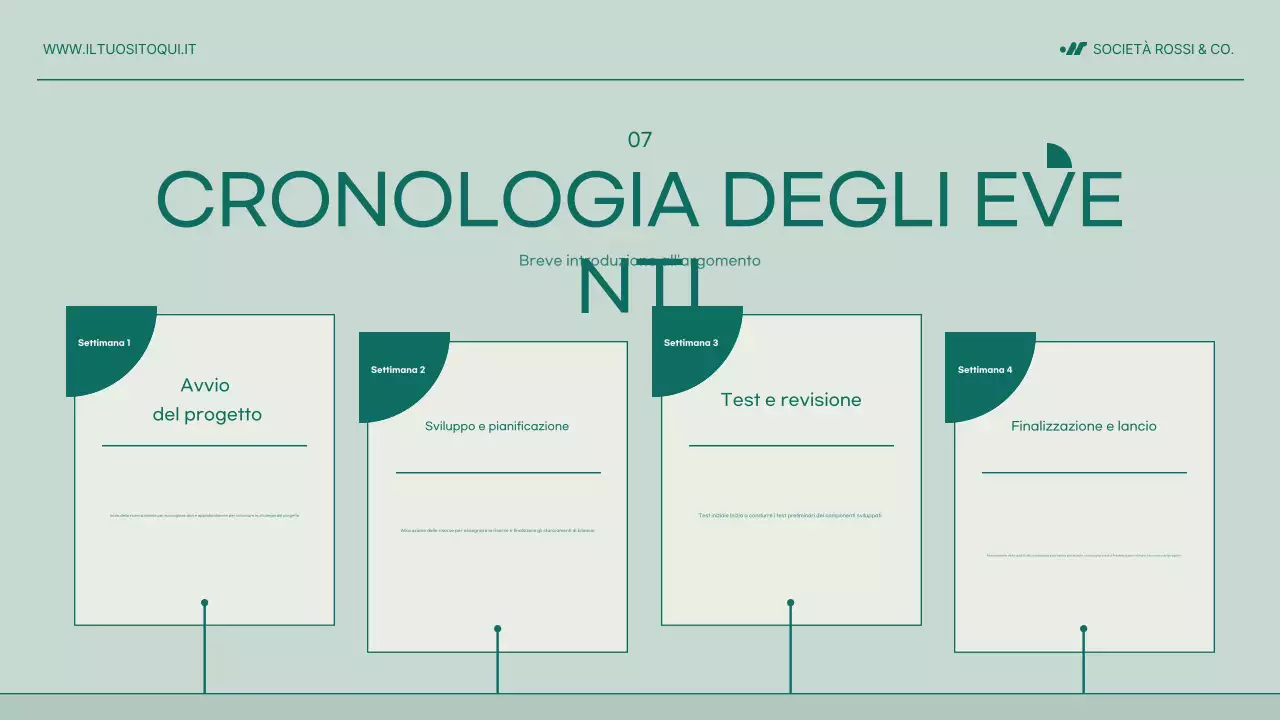 documento di proposta di progetto moderno e alla menta