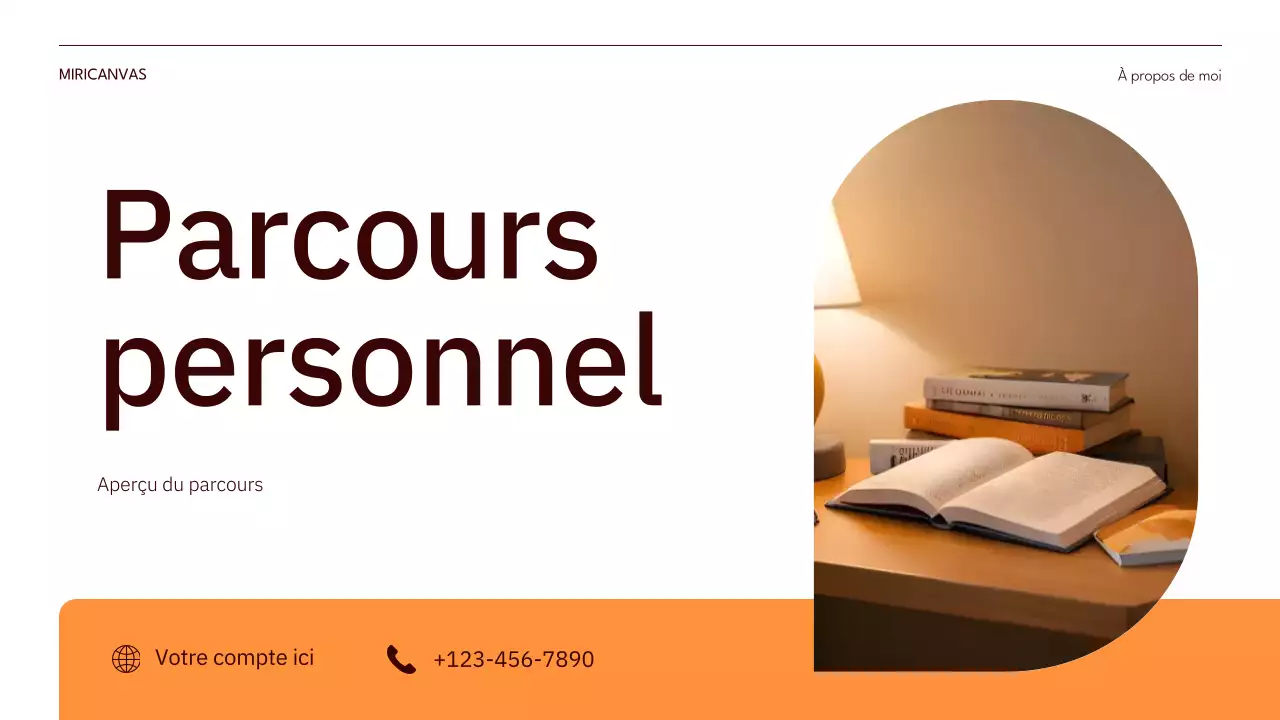 orange moderne moderne pitch d'auto-introduction