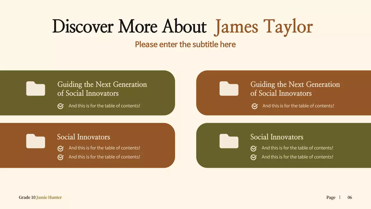 Brown Vintage Biography Presentation