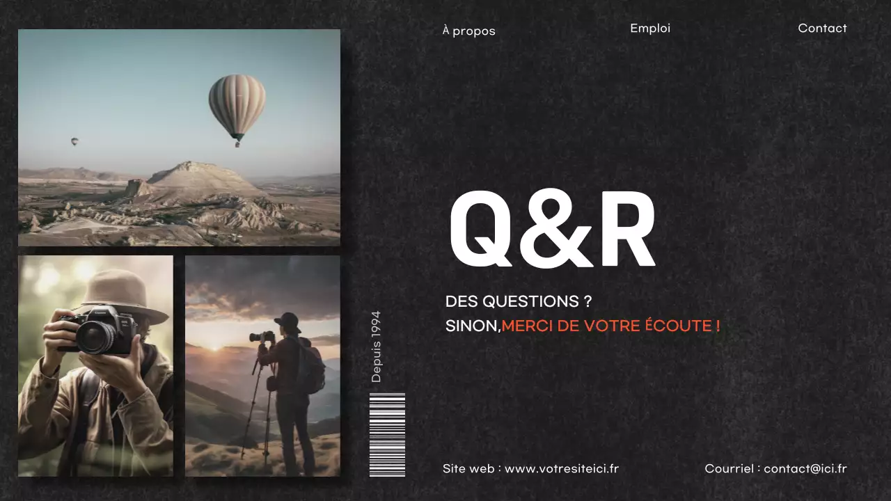 document de portefeuille moderne noir