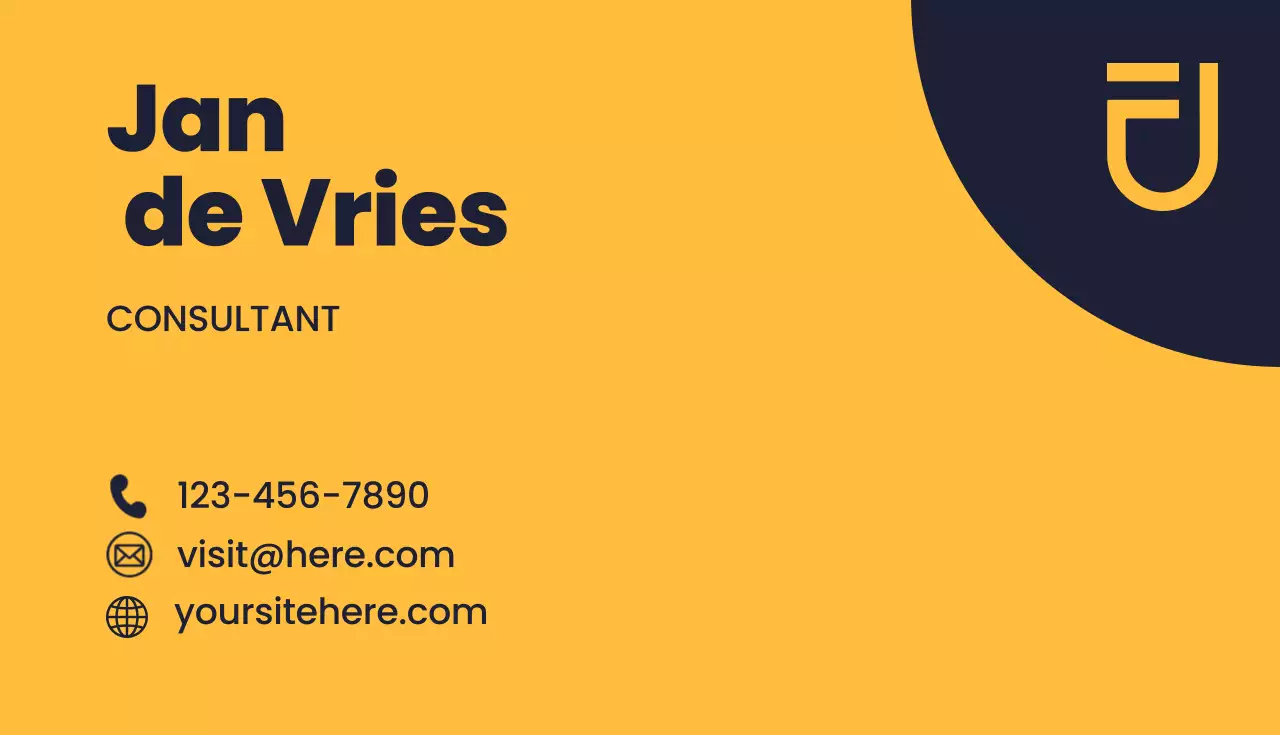 gele moderne consultant kaart