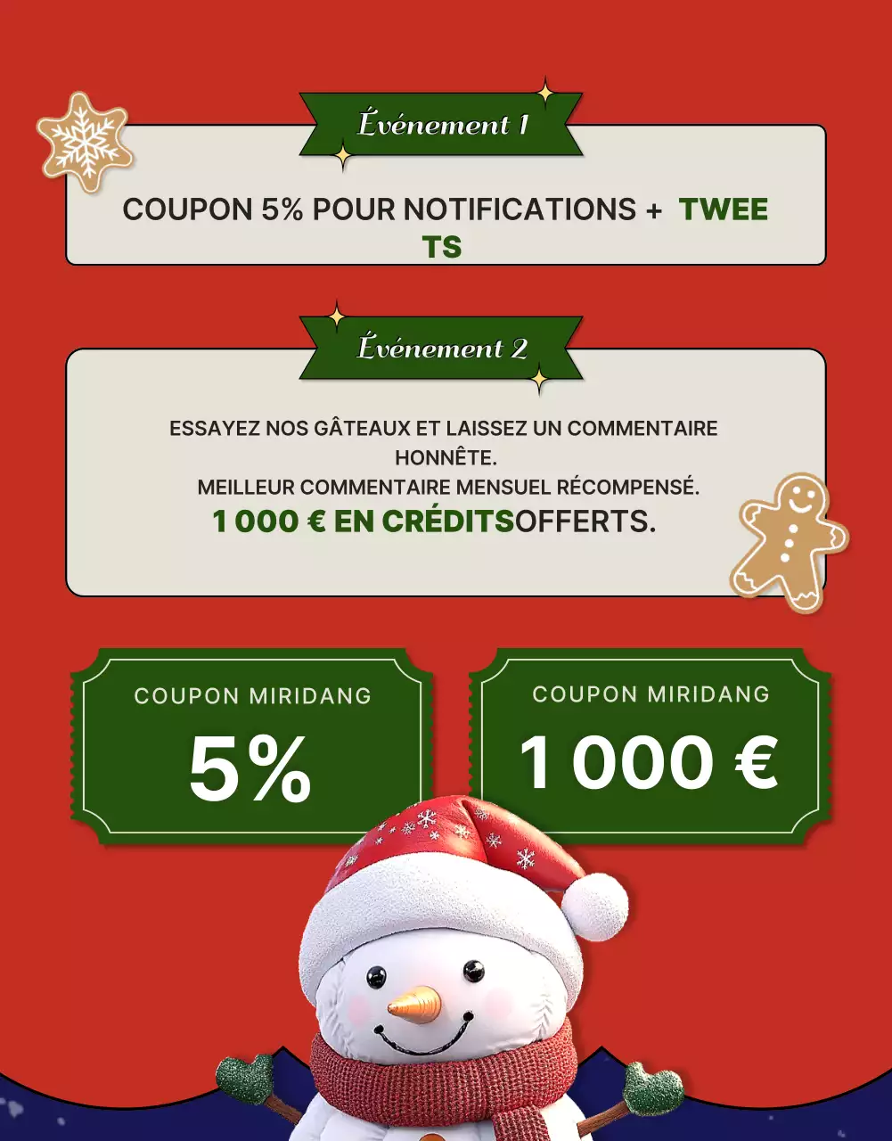 Promotion du gâteau de Noël vintage rouge