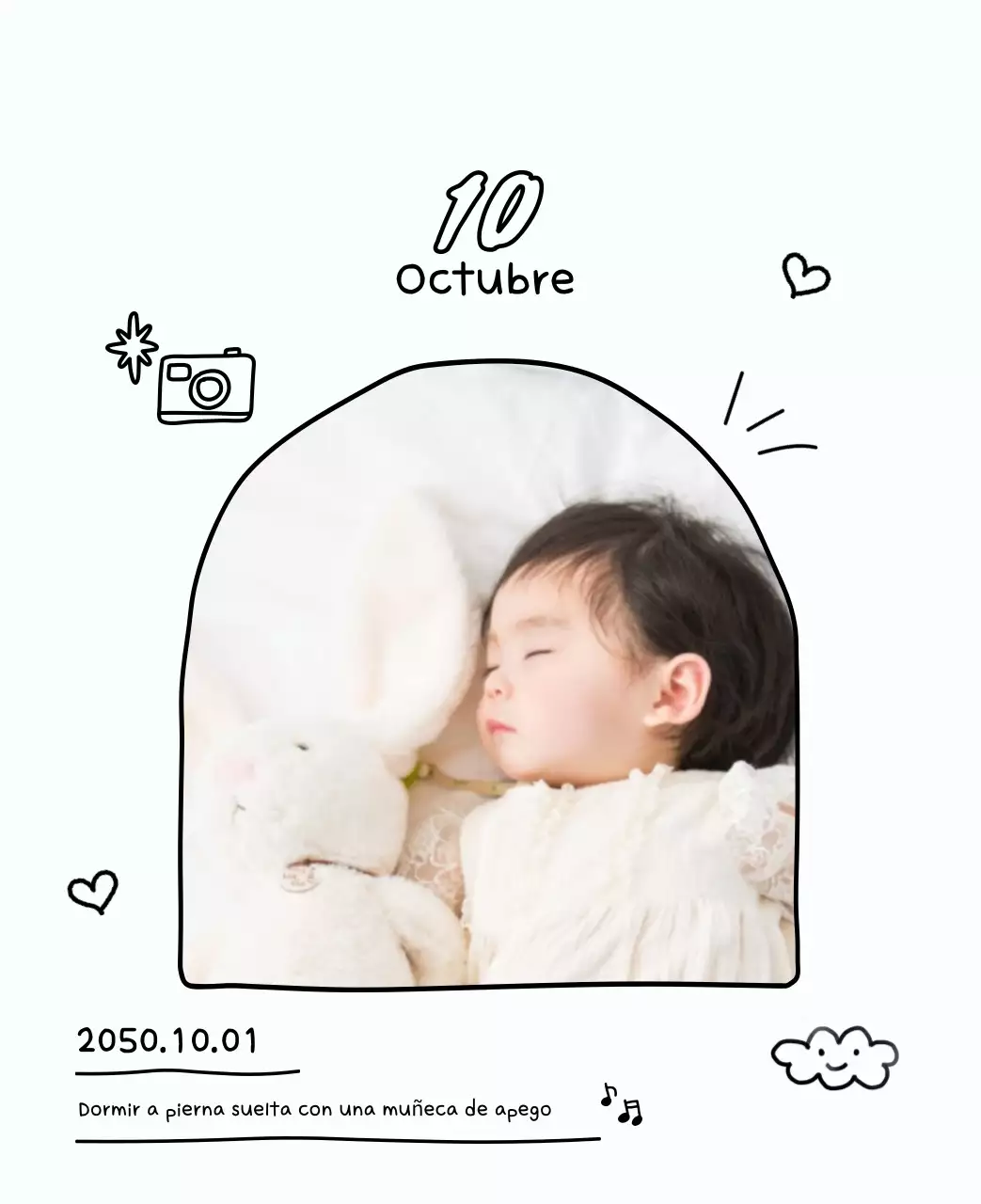 Adorable calendario de Año Nuevo