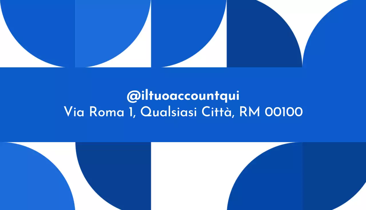 biglietto da visita moderno blu-bianco digital content manager